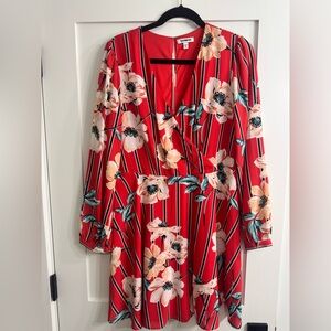 Express Pink/Red Floral Dress